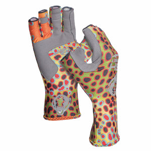 Fish Monkey Stubby Guide Glove - Voodoo Swamp Red - XL